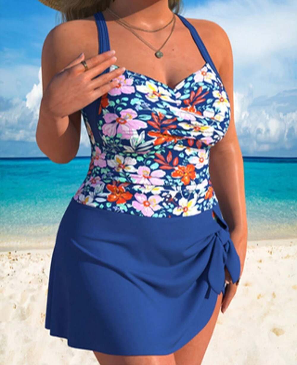 Plus Size 3XL Swimwear Swimsuit Bathing Suit Floral  Swim
dress